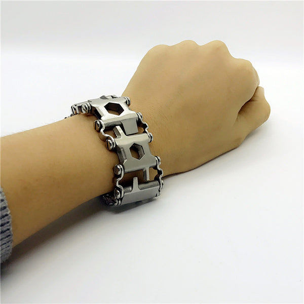 304 steel bracelet silver outdoor survival bracelet