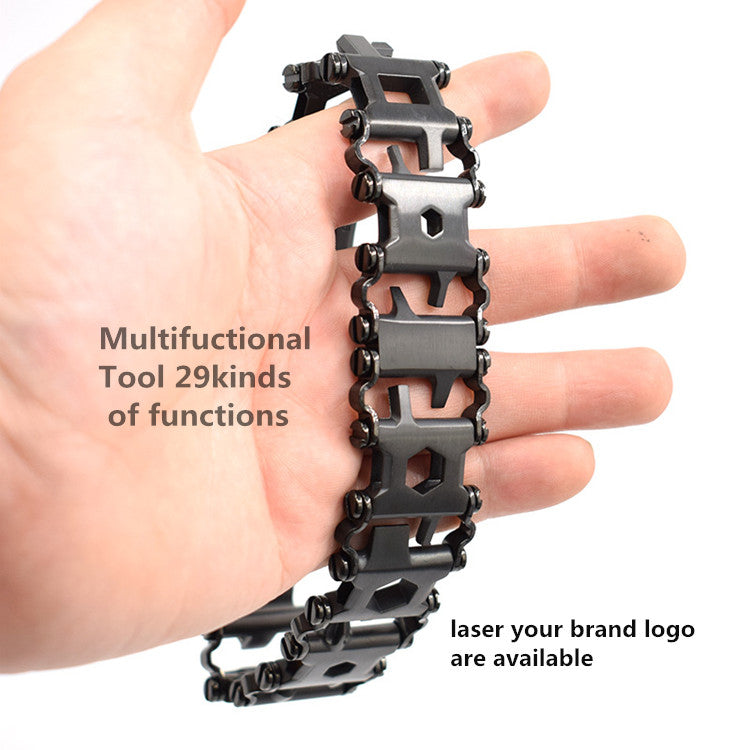 304 steel bracelet silver outdoor survival bracelet
