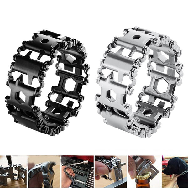 304 steel bracelet silver outdoor survival bracelet