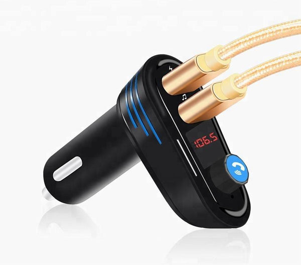 Dual USB car fm transmitter charger hands free wireless Bluetooth