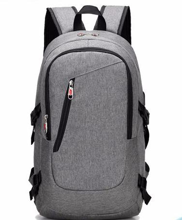 Grey Snow Canvas Casual Laptop computer Shoulder Bags Smart Backpack USB with Bamboo sunglasses gift