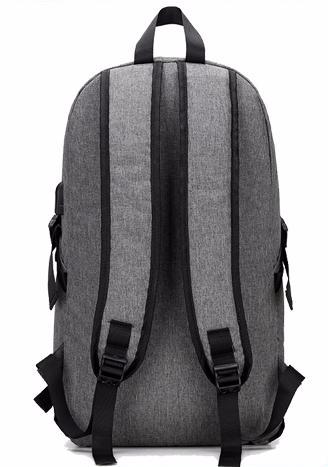 Grey Snow Canvas Casual Laptop computer Shoulder Bags Smart Backpack USB with Bamboo sunglasses gift