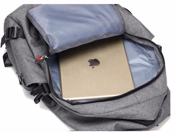 Grey Snow Canvas Casual Laptop computer Shoulder Bags Smart Backpack USB with Bamboo sunglasses gift