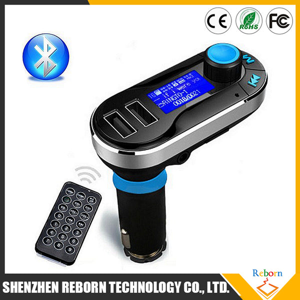 Wireless Handsfree Bluetooth FM Transmitter / Bluetooth Receiver With MP3 Player, Dual 2.1A USB Charger
