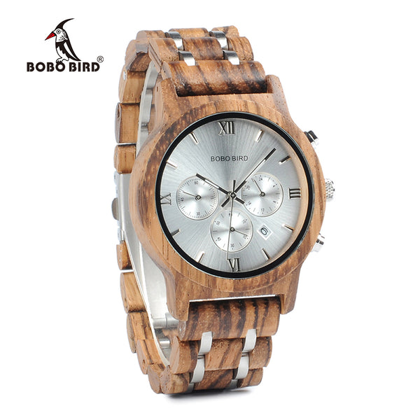 Wood Watches Men Business Luxury Stop Watch