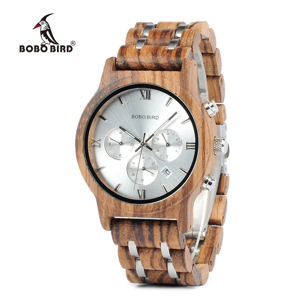 Wood Watches Men Business Luxury Stop Watch