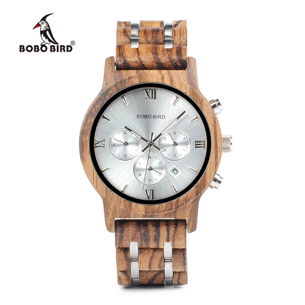Wood Watches Men Business Luxury Stop Watch