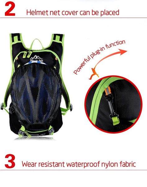 Hydration Backpack / Outdoor Water Pack + Water-Resistant + Cycling + Hiking