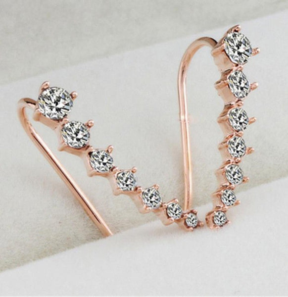 7 Star Alloy Diamond Earing Stud  + Hypoallergenic