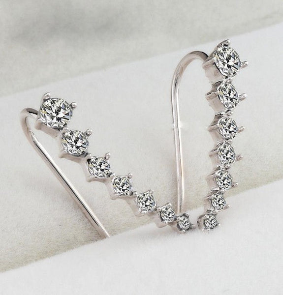 7 Star Alloy Diamond Earing Stud  + Hypoallergenic