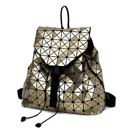 Women Drawstring Bag Holographic Backpack