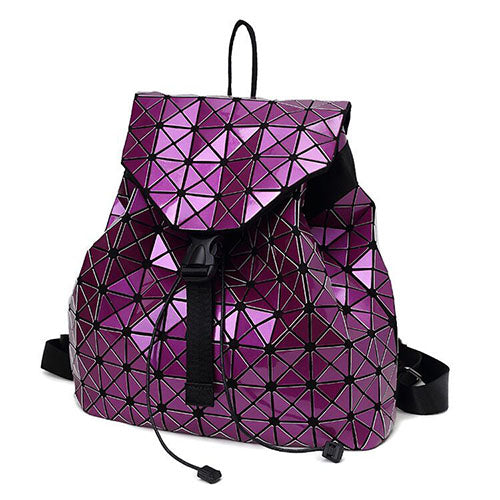 Women Drawstring Bag Holographic Backpack