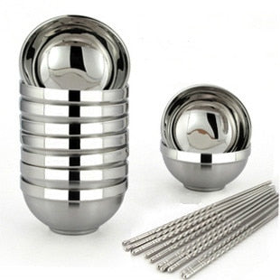 Stainless steel Japanese rice soup bowl