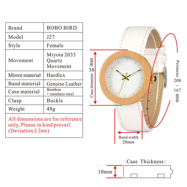 BOBO BIRD Women Bamboo Watches Japan