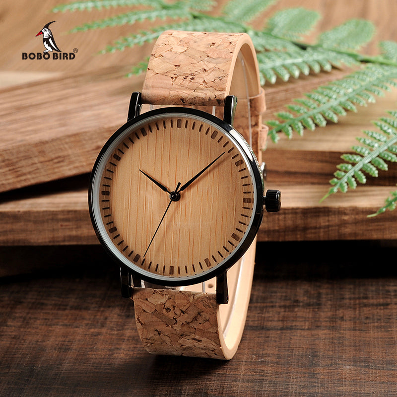 Wooden Dial Watches WITH Cork Strap