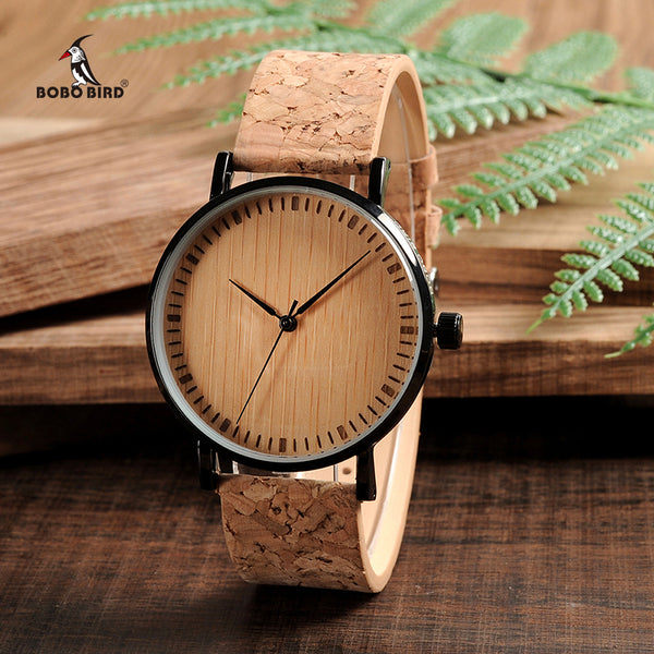 Wooden Dial Watches WITH Cork Strap