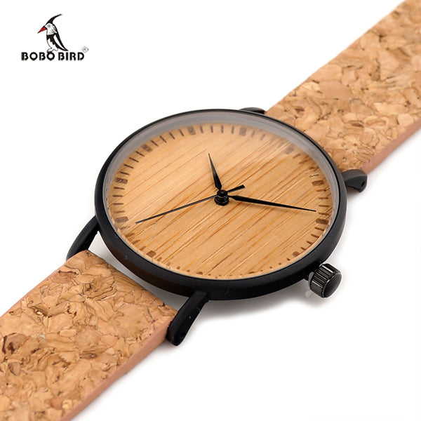 Wooden Dial Watches WITH Cork Strap