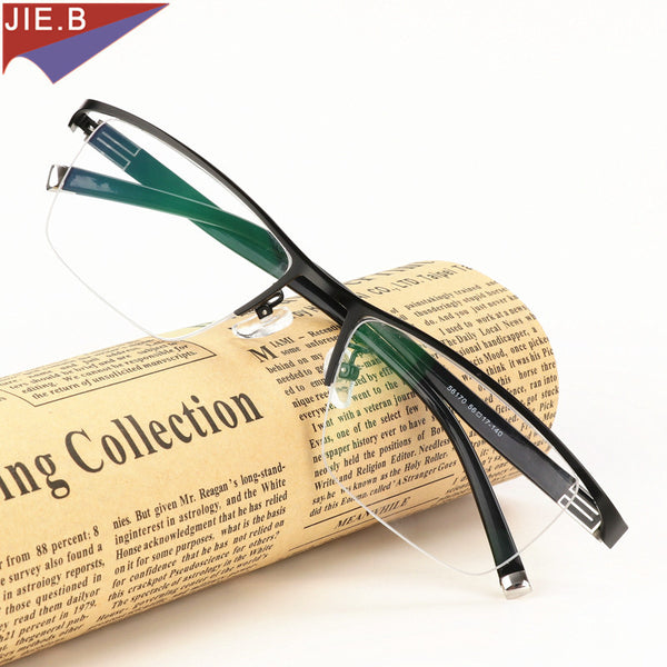 Photochromic Reading Glasses Men Half Rim Titanium alloy-Perfect for outdoors!!