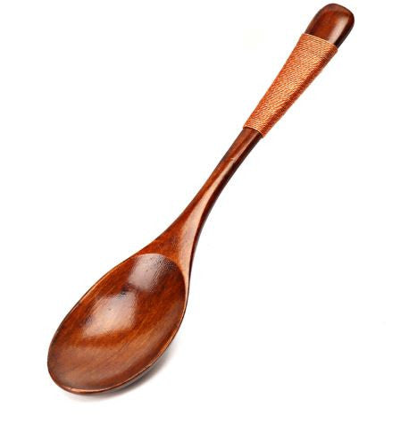 2pcs Wooden Spoons for Soups/Rice/Tea